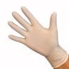 hand met nitril handschoen wit